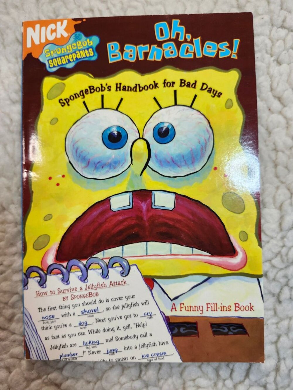 SpongeBob Oh Barnacles! Paperback 2005 Scholastic SpongeBob Handbook Bad Days